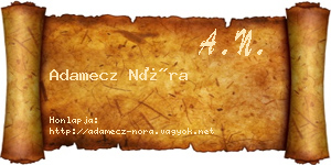 Adamecz Nóra névjegykártya